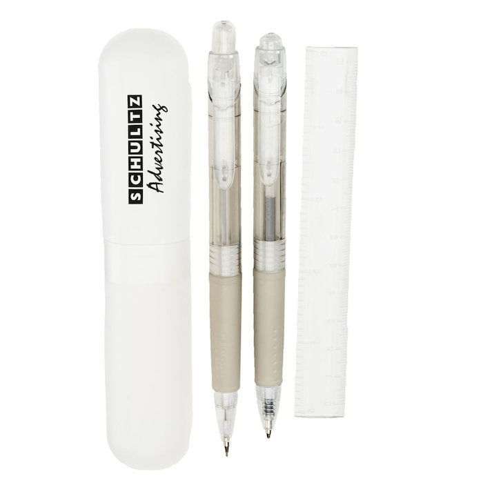 Custom Caribbean Mechanical Pen and Pencil Set with Ruler