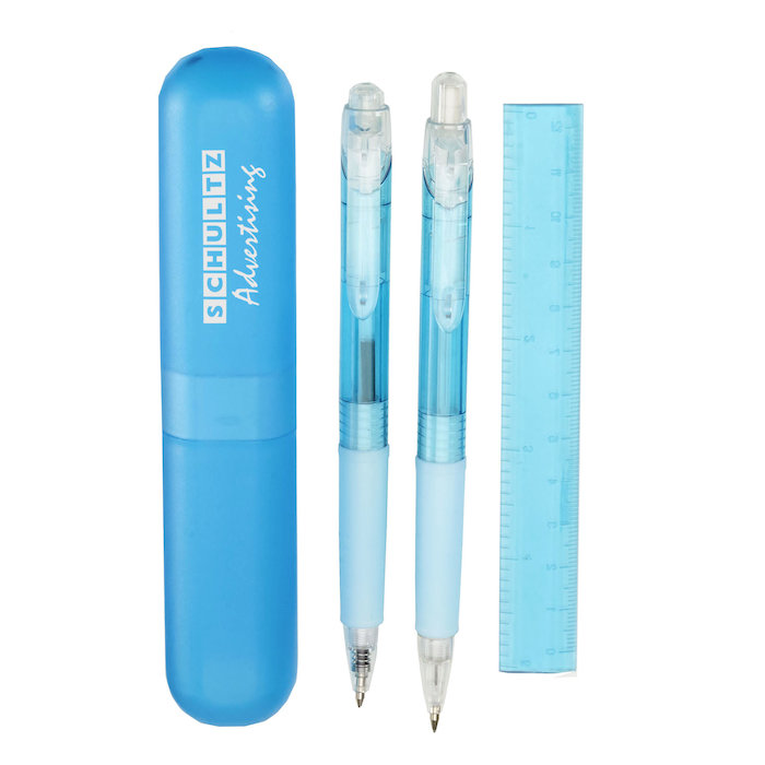 Custom Caribbean Mechanical Pen and Pencil Set with Ruler