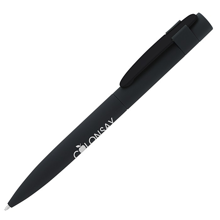 Custom Harmony Soft Touch Metal Twist Pen - Black