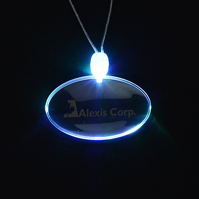 Custom Light-Up Pendant Necklace - Oval