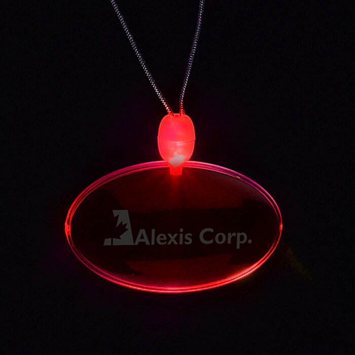 Custom Light-Up Pendant Necklace - Oval