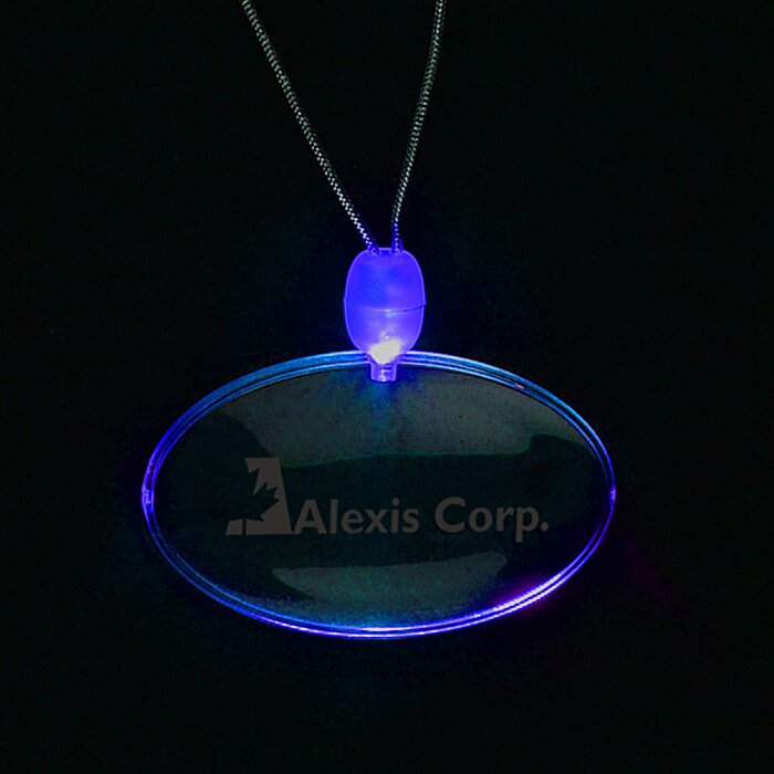 Custom Light-Up Pendant Necklace - Oval