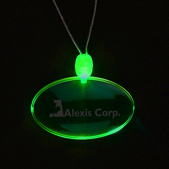 Custom Light-Up Pendant Necklace - Oval