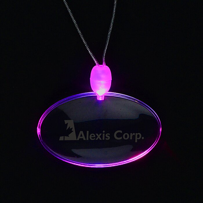 Custom Light-Up Pendant Necklace - Oval