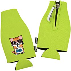 Custom Zip-up Bottle Koozie® Cooler with Opener