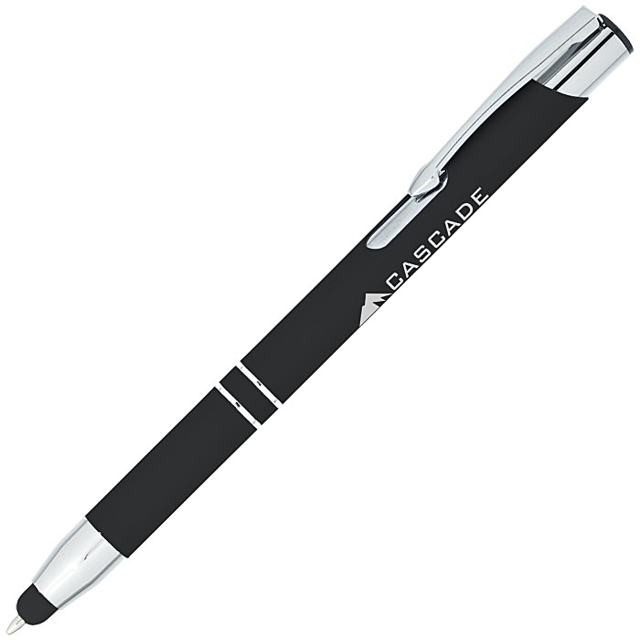 Custom Venetian Soft Touch Stylus Metal Pen - Laser