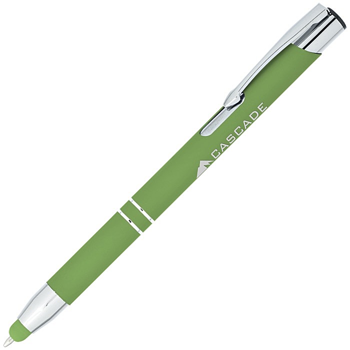 Custom Venetian Soft Touch Stylus Metal Pen - Laser