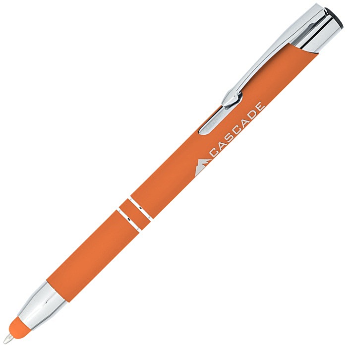 Custom Venetian Soft Touch Stylus Metal Pen - Laser