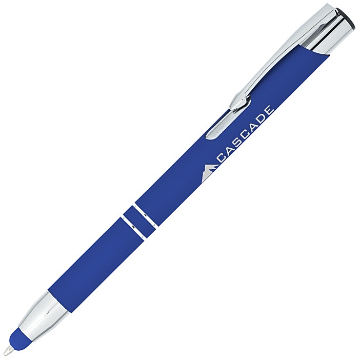 Custom Venetian Soft Touch Stylus Metal Pen - Laser