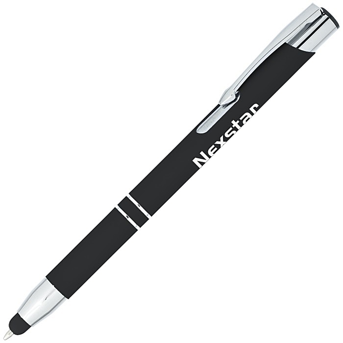 Custom Venetian Soft Touch Stylus Metal Pen - Screen
