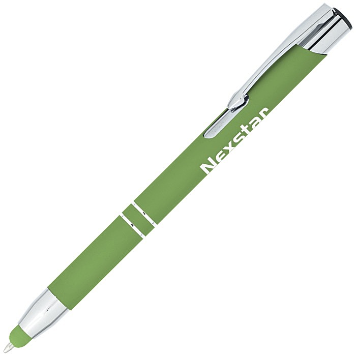 Custom Venetian Soft Touch Stylus Metal Pen - Screen