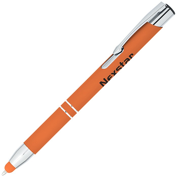 Custom Venetian Soft Touch Stylus Metal Pen - Screen