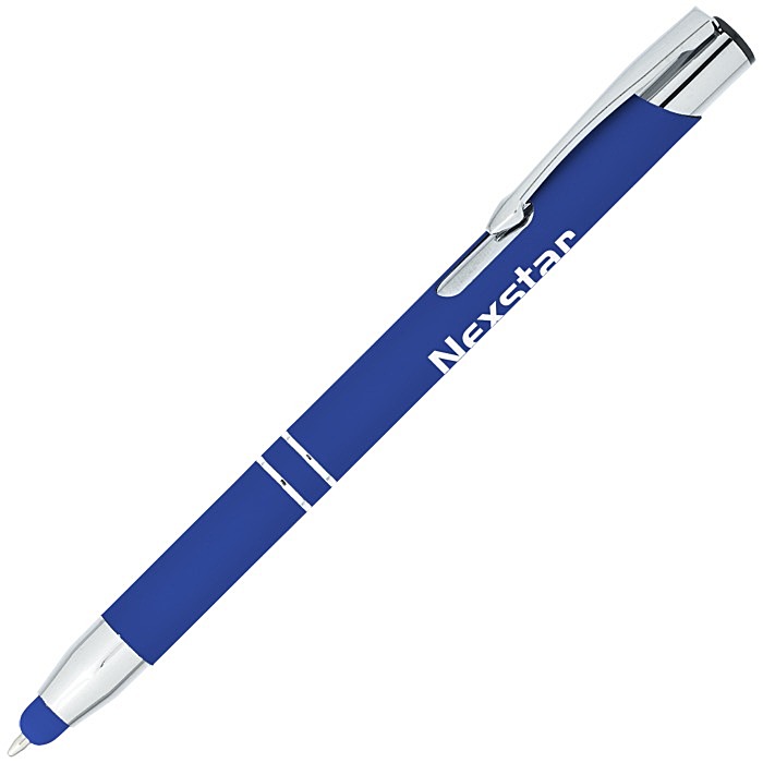 Custom Venetian Soft Touch Stylus Metal Pen - Screen
