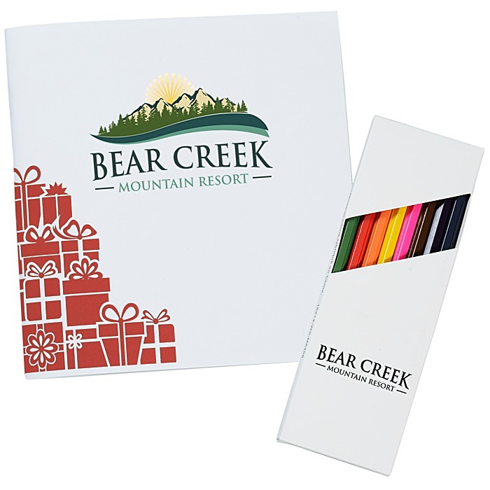 Custom Colouring Book & Pencil Set - Holiday