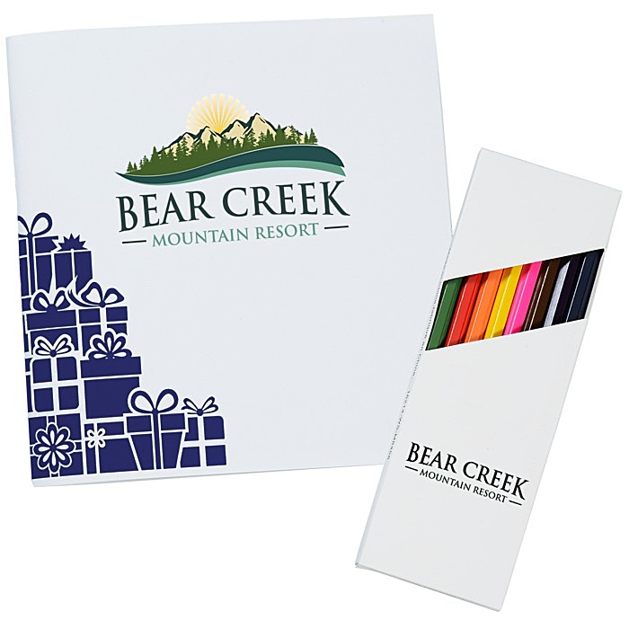 Custom Colouring Book & Pencil Set - Holiday