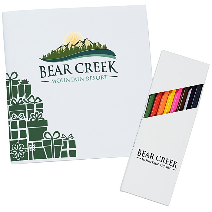 Custom Colouring Book & Pencil Set - Holiday