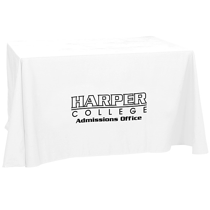 Custom Hemmed Open-Back Poly/Cotton Table Throw - 4'