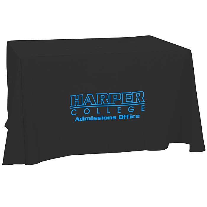 Custom Hemmed Open-Back Poly/Cotton Table Throw - 4'