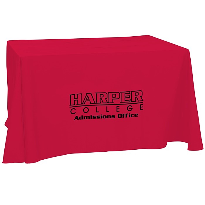 Custom Hemmed Open-Back Poly/Cotton Table Throw - 4'