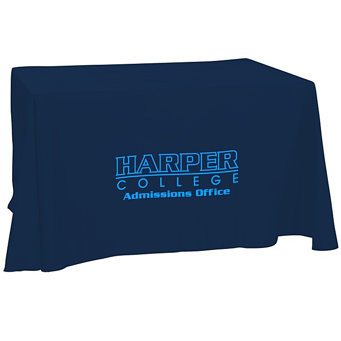 Custom Hemmed Open-Back Poly/Cotton Table Throw - 4'