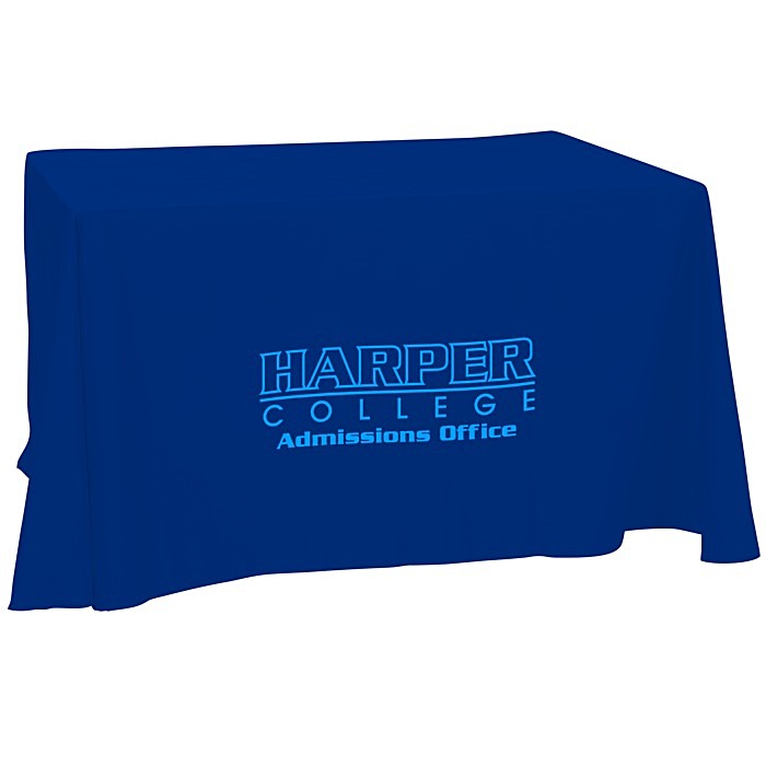 Custom Hemmed Open-Back Poly/Cotton Table Throw - 4'