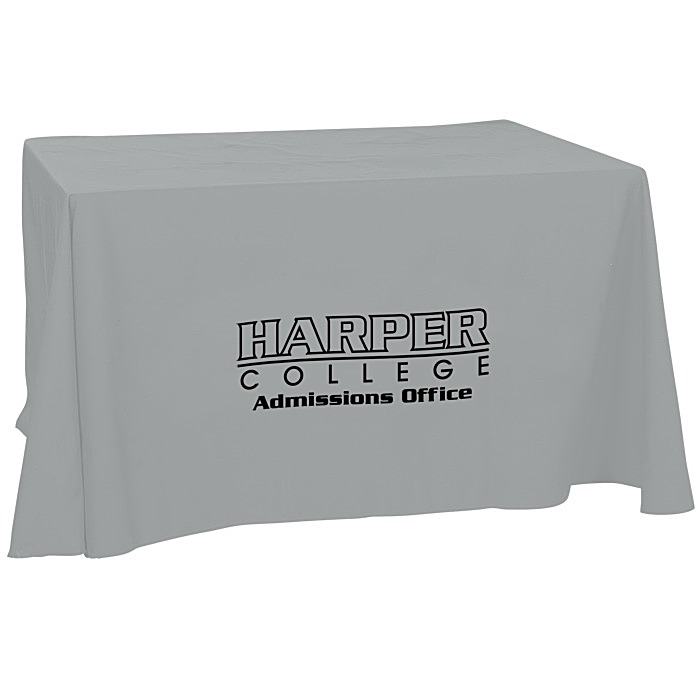 Custom Hemmed Open-Back Poly/Cotton Table Throw - 4'