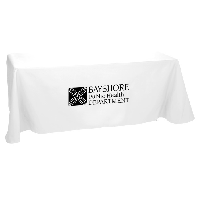 Custom Hemmed Open-Back Poly/Cotton Table Throw - 6'