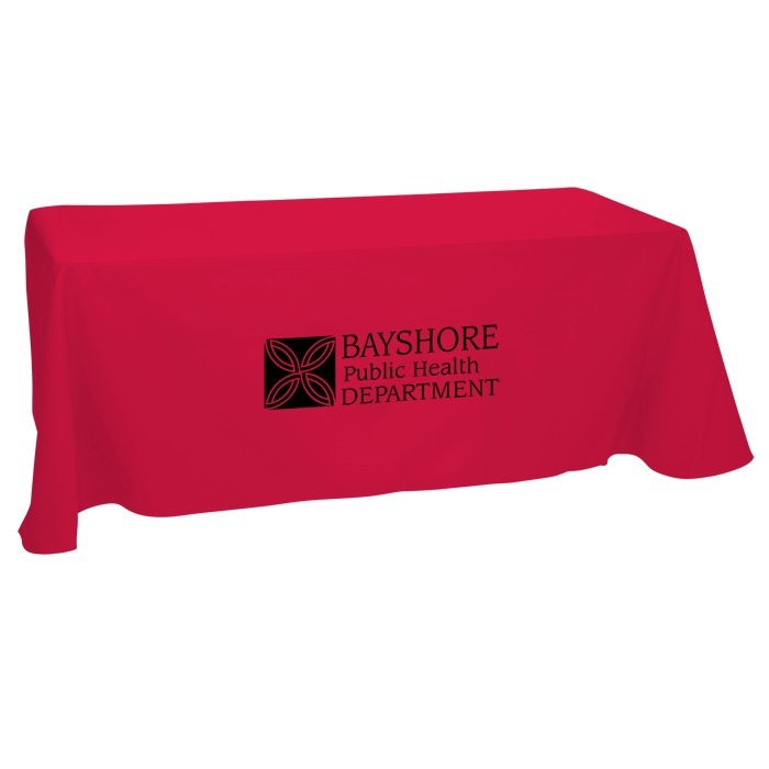 Custom Hemmed Open-Back Poly/Cotton Table Throw - 6'