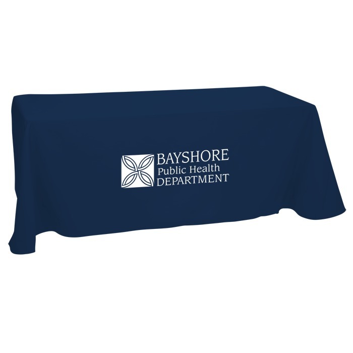 Custom Hemmed Open-Back Poly/Cotton Table Throw - 6'