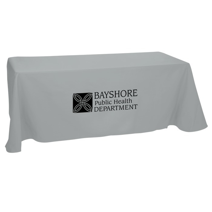 Custom Hemmed Open-Back Poly/Cotton Table Throw - 6'