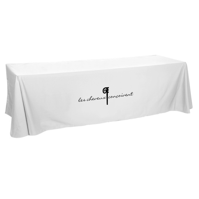 Custom Hemmed Open-Back Poly/Cotton Table Throw - 8'