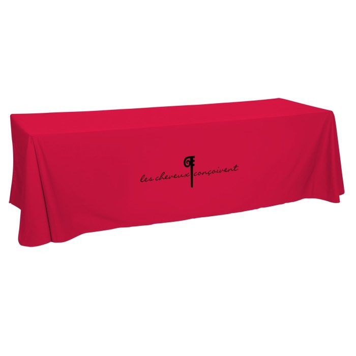 Custom Hemmed Open-Back Poly/Cotton Table Throw - 8'