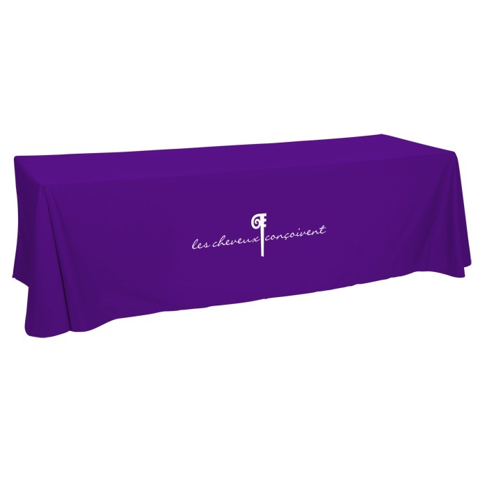 Custom Hemmed Open-Back Poly/Cotton Table Throw - 8'