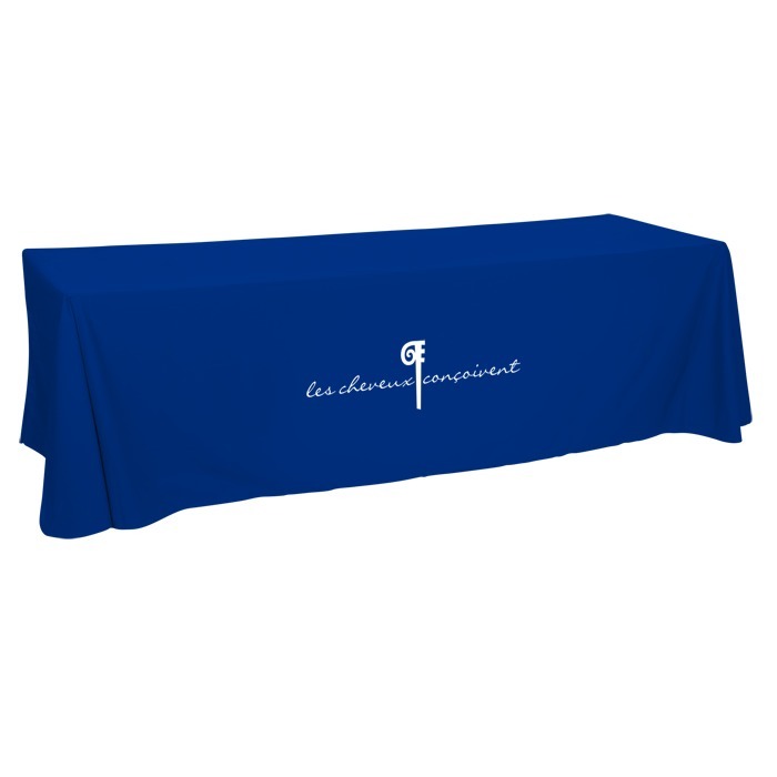 Custom Hemmed Open-Back Poly/Cotton Table Throw - 8'