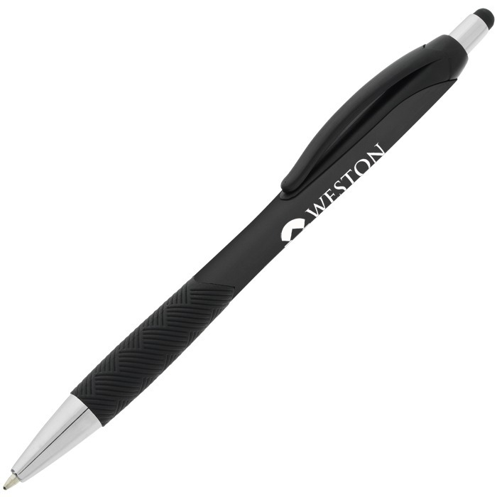 Custom Pattern Grip Stylus Pen - Metallic