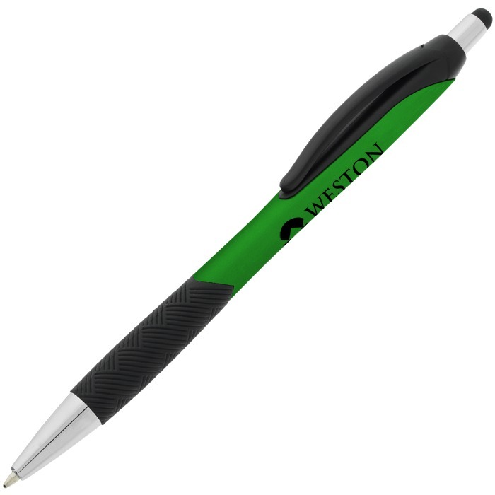 Custom Pattern Grip Stylus Pen - Metallic
