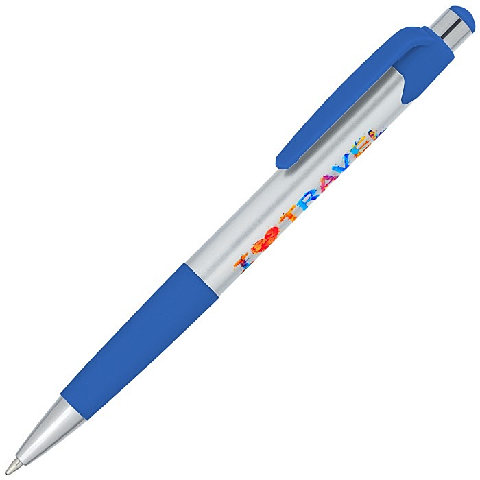 Custom Mardi Gras Pen - Silver - Full Colour