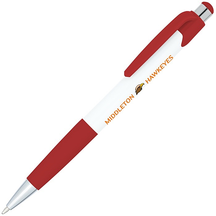 Custom Mardi Gras Pen - White - Full Colour