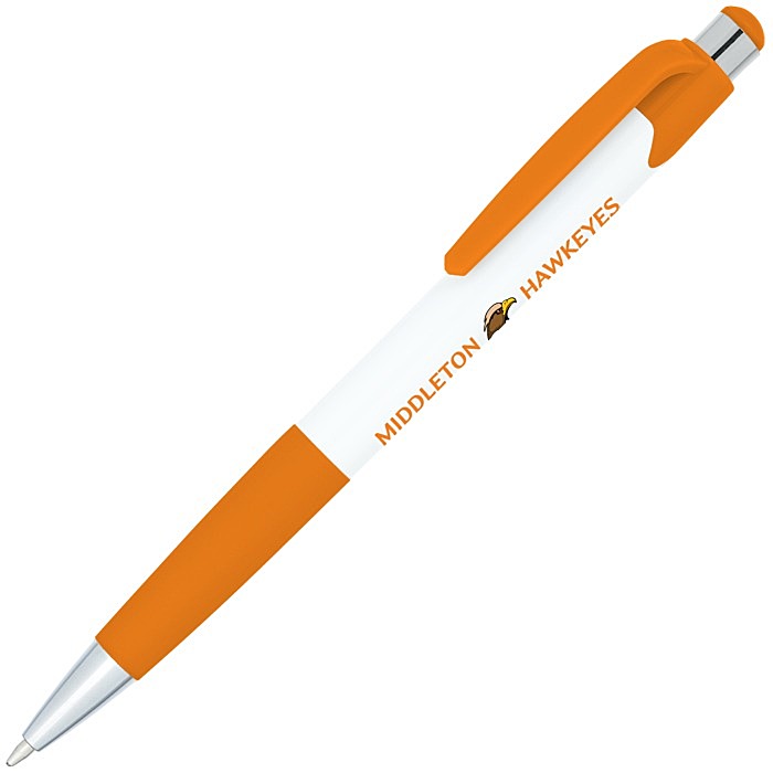 Custom Mardi Gras Pen - White - Full Colour
