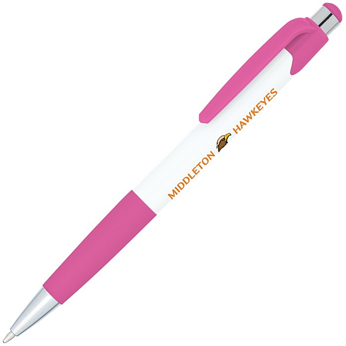 Custom Mardi Gras Pen - White - Full Colour