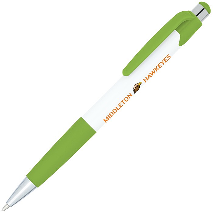 Custom Mardi Gras Pen - White - Full Colour