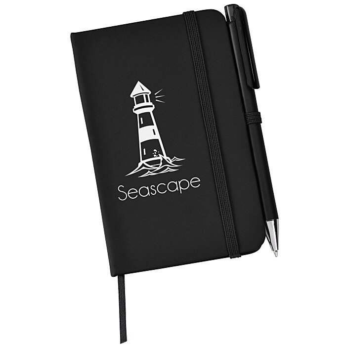 Custom TaskRight Afton Notebook with Pen - 5 1/2 inches x 3 1/2 inches