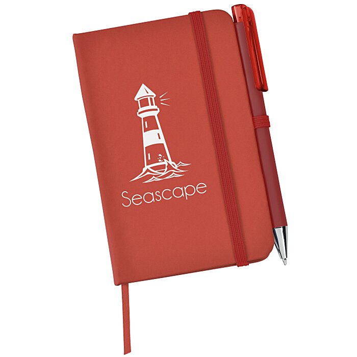 Custom TaskRight Afton Notebook with Pen - 5 1/2 inches x 3 1/2 inches