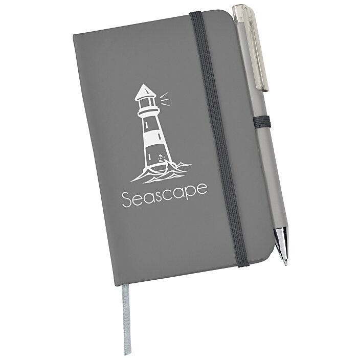 Custom TaskRight Afton Notebook with Pen - 5 1/2 inches x 3 1/2 inches