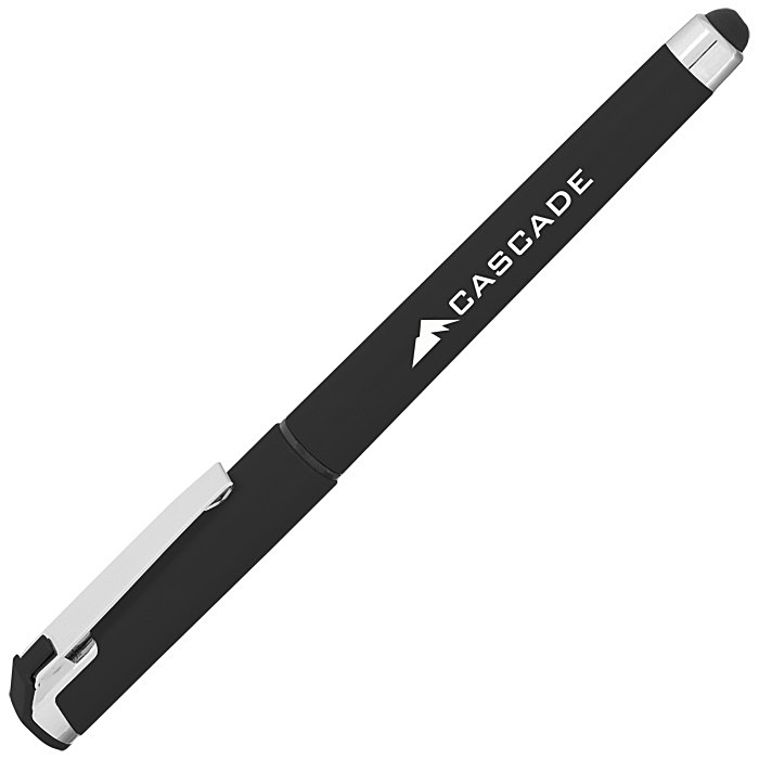 Custom Cali Soft Touch Stylus Gel Pen - Metallic
