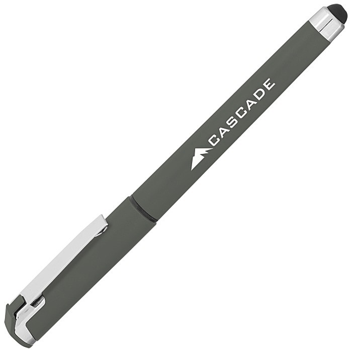 Custom Cali Soft Touch Stylus Gel Pen - Metallic