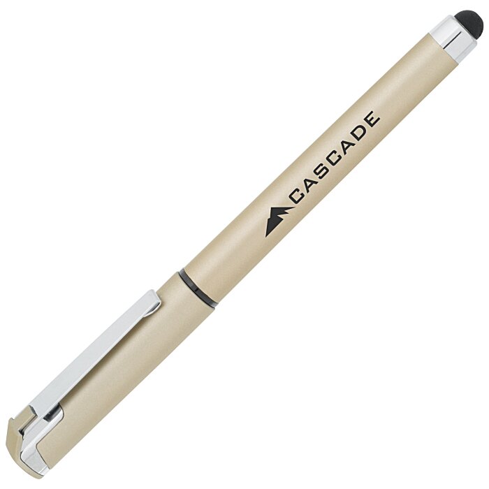 Custom Cali Soft Touch Stylus Gel Pen - Metallic