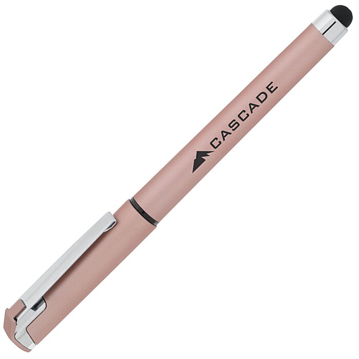 Custom Cali Soft Touch Stylus Gel Pen - Metallic