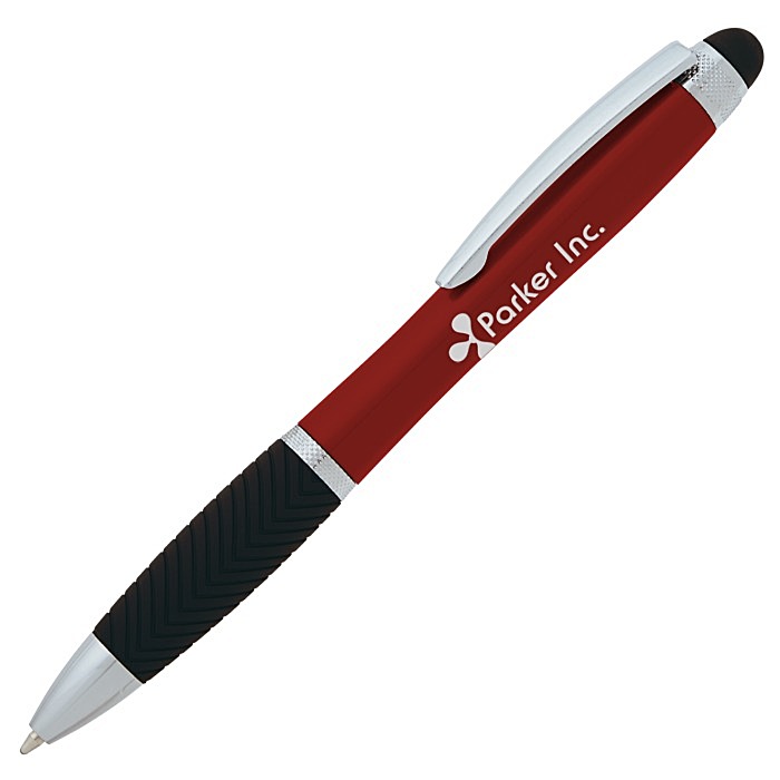 Custom Evantide Light-Up Logo Stylus Twist Pen - Metallic