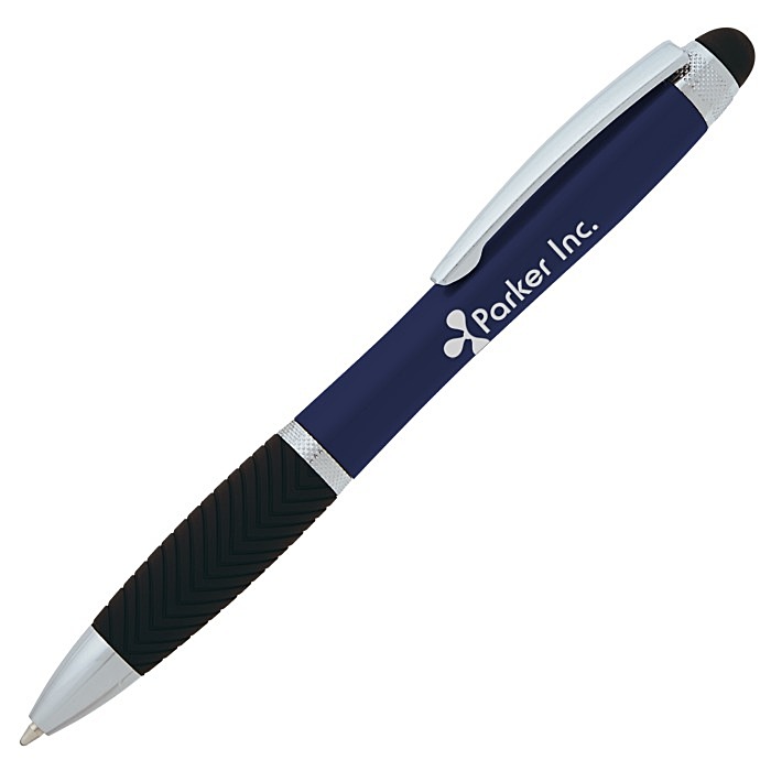 Custom Evantide Light-Up Logo Stylus Twist Pen - Metallic